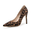 Leopard Print Stiletto Heels with Pointed Toe