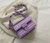 Wide Shoulder Strap One-Shoulder Small Square Bag