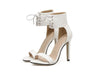 Snake Print Strappy High Heel Sandals