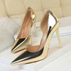 Stylish Metal Heel Pointed Toe High Heels Shoes