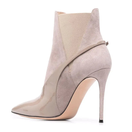 Women's Red Pointed Toe Stiletto Ankle Boots